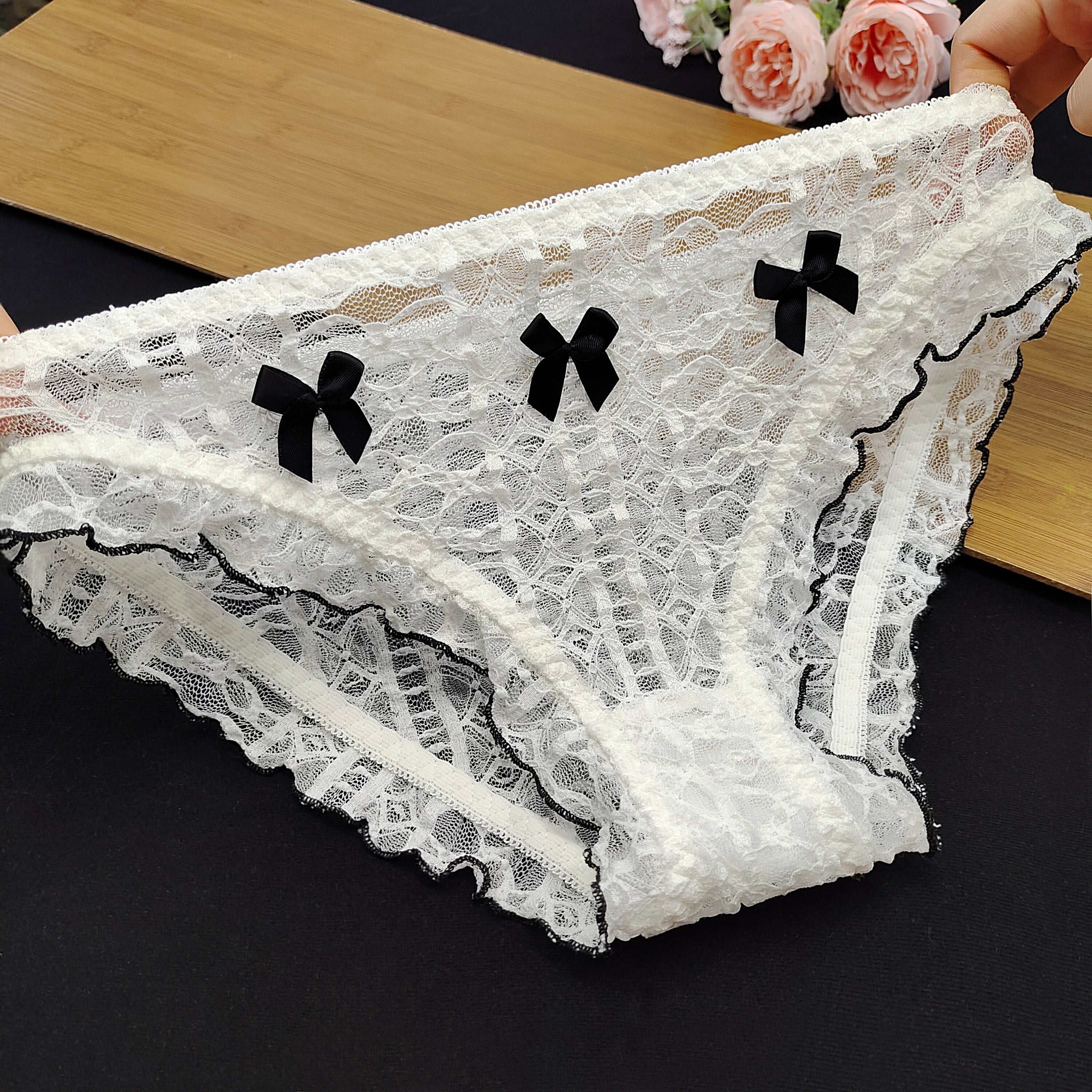Knickers Underwear Women Panties Seamless Hollow Lace Breathable Sexy Brief